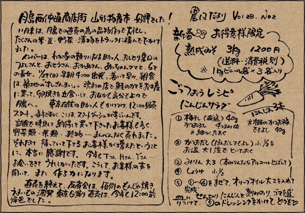 まきの農園 農園だより Vol.28