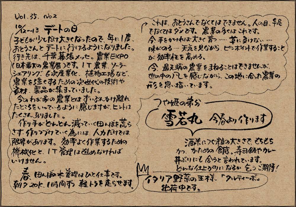 まきの農園 農園だより Vol.35