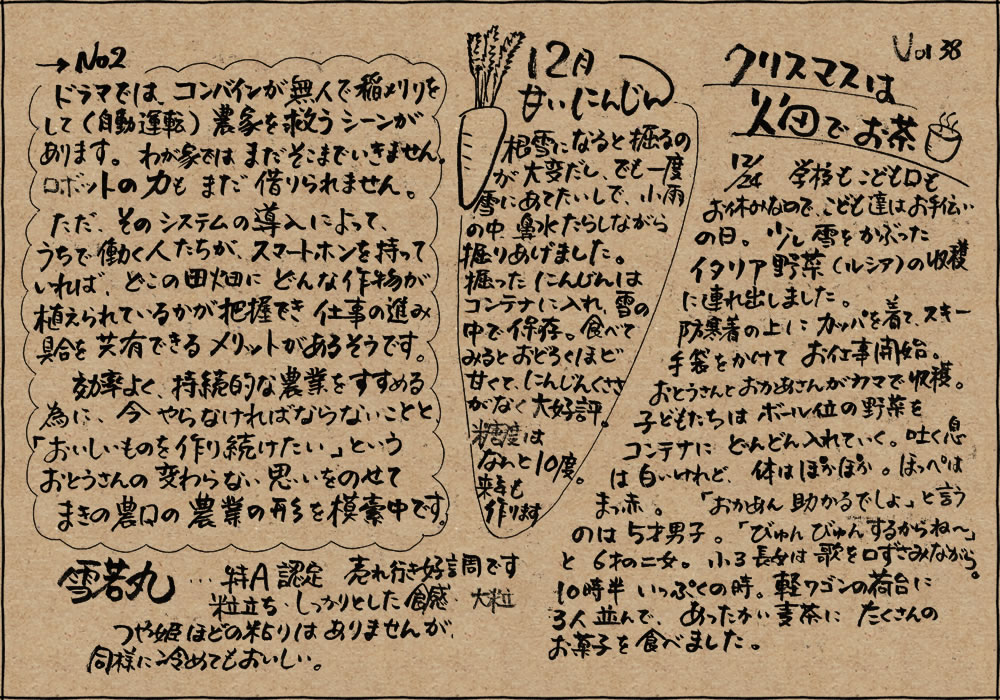 まきの農園 農園だより Vol.38